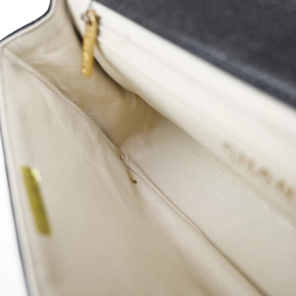 CHANEL CC Logo Shoulder Hand Bag Leather Black GHW France 687RF458 - Picture 7 of 14